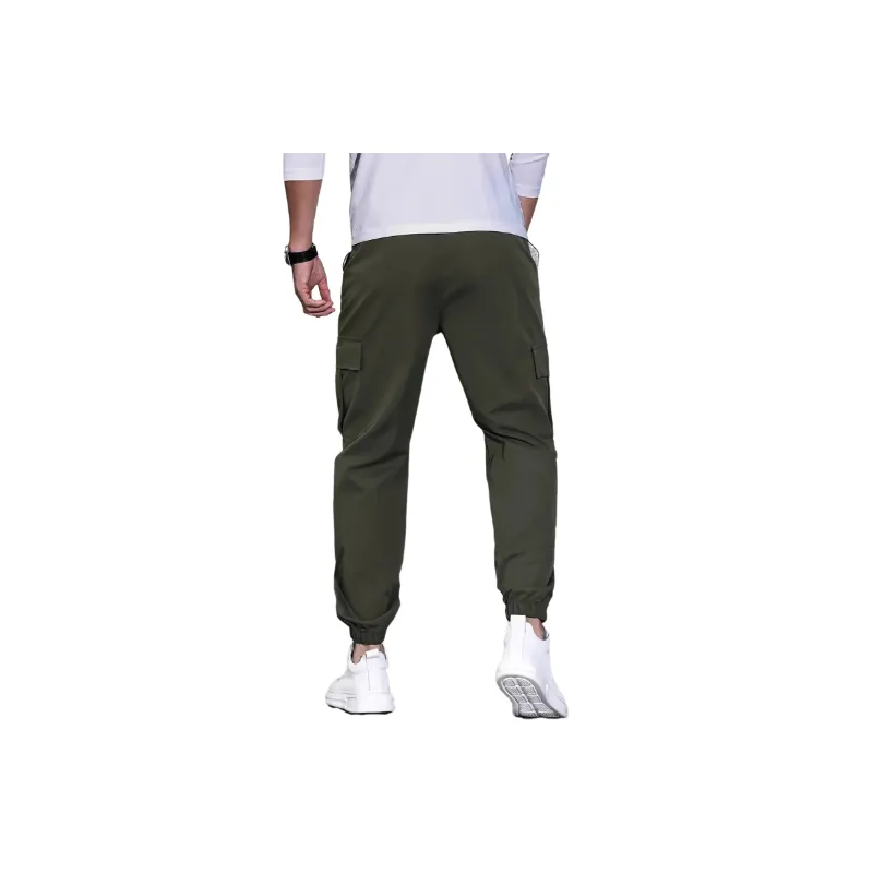 Loose Fashionable Polyester Casual Pants-1