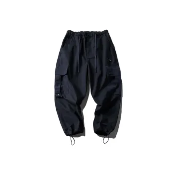 Contrast Color Drawstring Cargo Pants