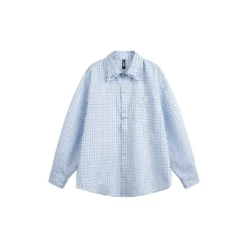 Retro Loose Long Sleeve Blended Synthetic Fabrics Shirt