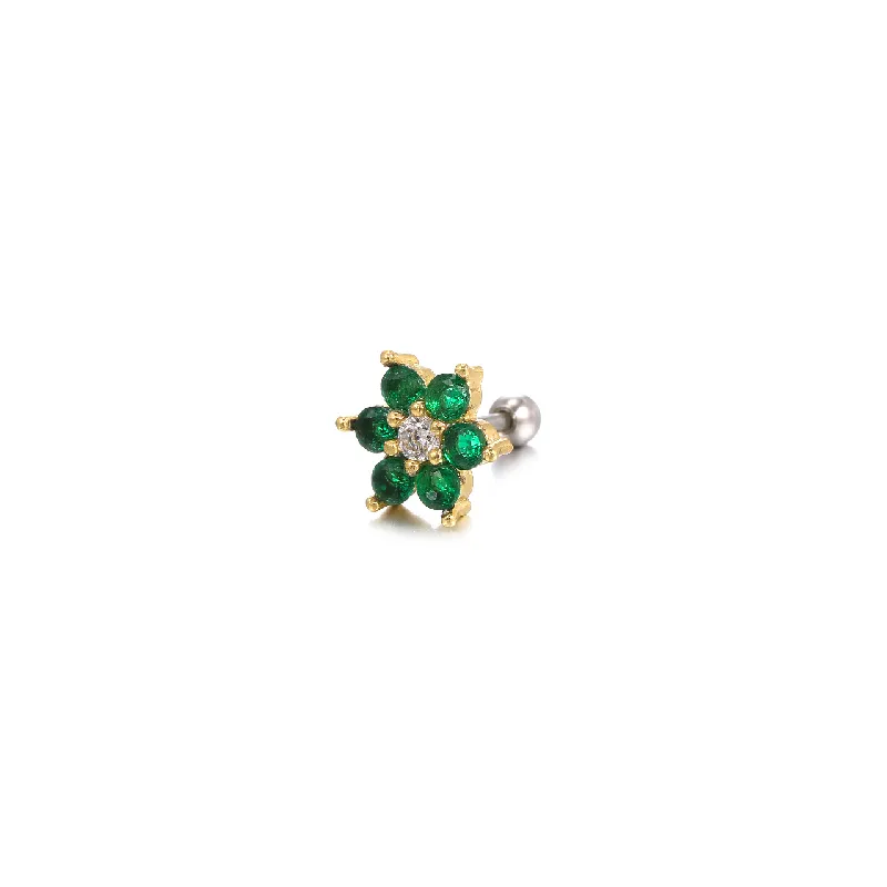 Fashionable Flowers Ear Stud Women-1