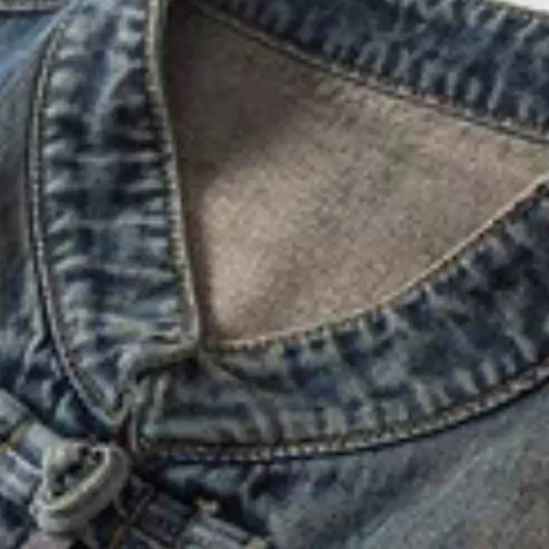 Retro Distress Denim Jacket-5