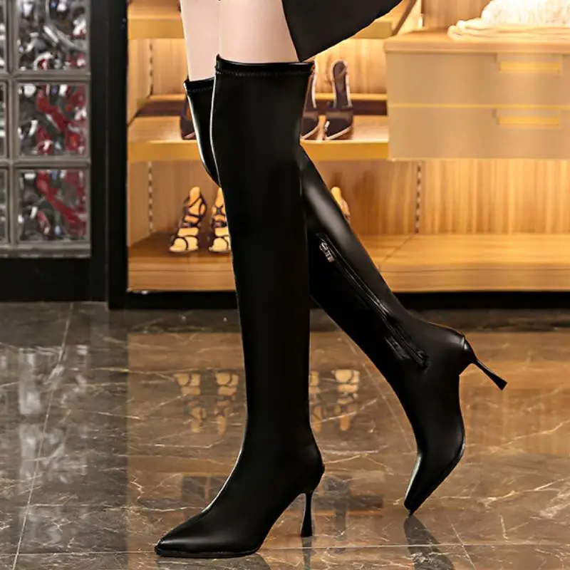 Basics Funky Thigh High Boots-5