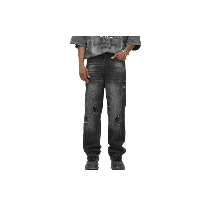 Trendy Contrast Color Jeans-0