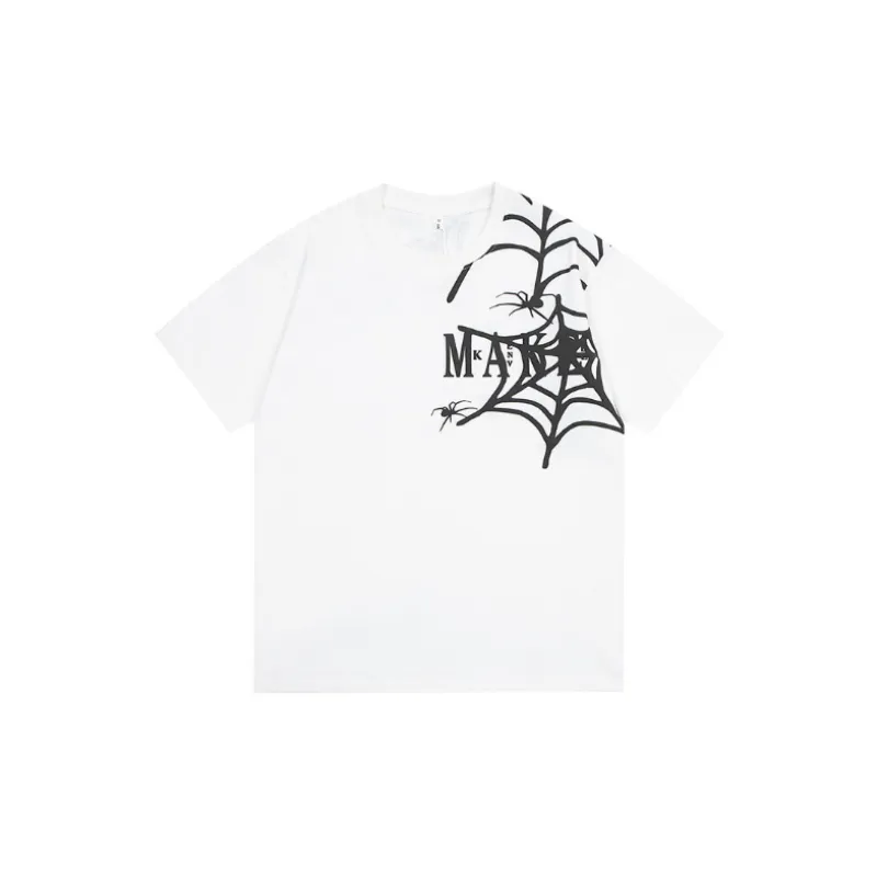 Retro Spider Bubble Print T Shirt-0