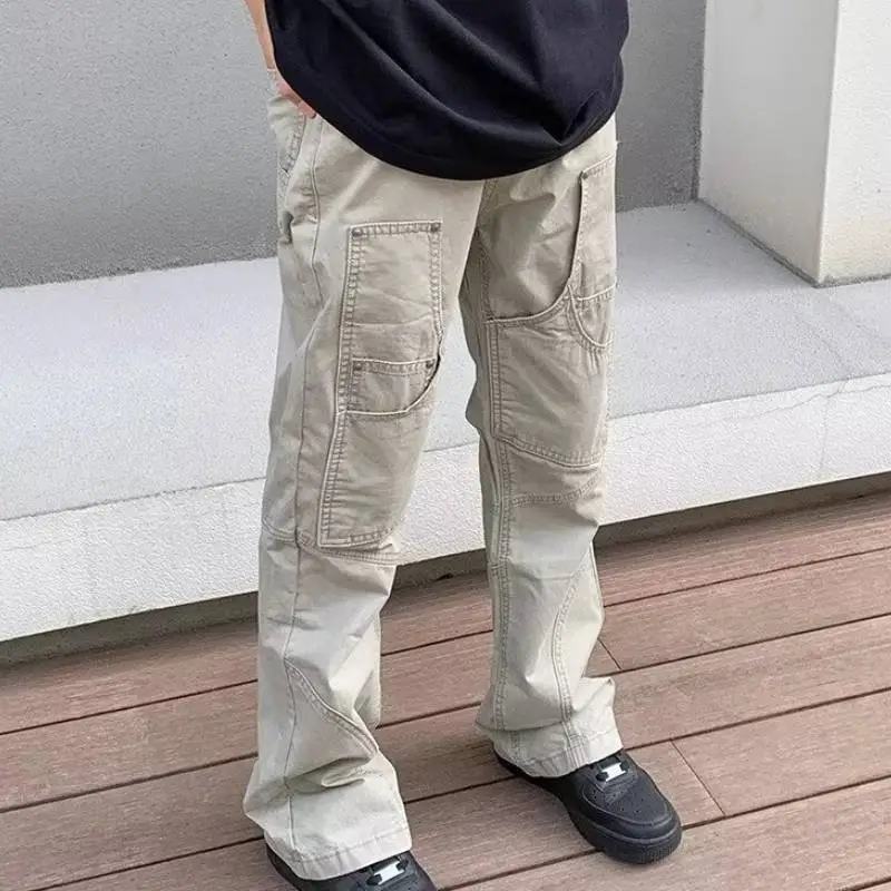 Retro Casual Cargo Pants-2