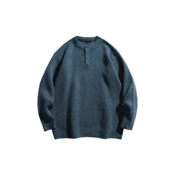 Simple Loose Blended Synthetic Fabrics Sweater