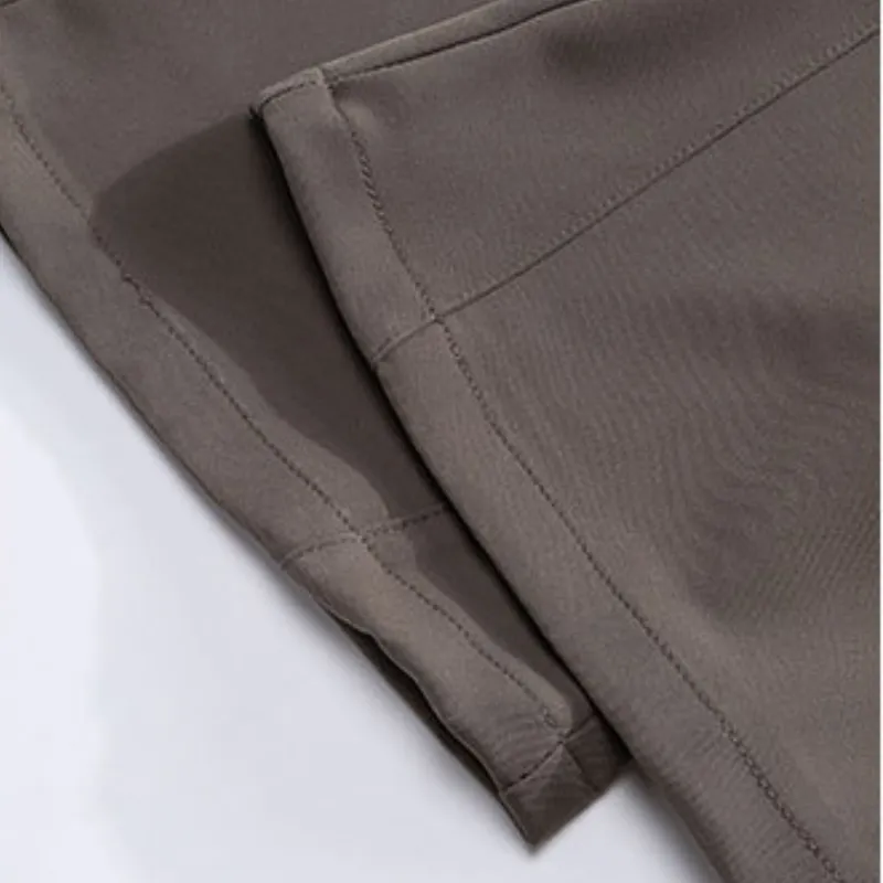 Fashionable Loose Blended Synthetic Fabrics Casual Pants-4
