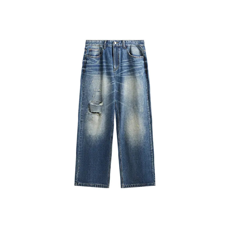 Retro Straight Leg Jeans-0
