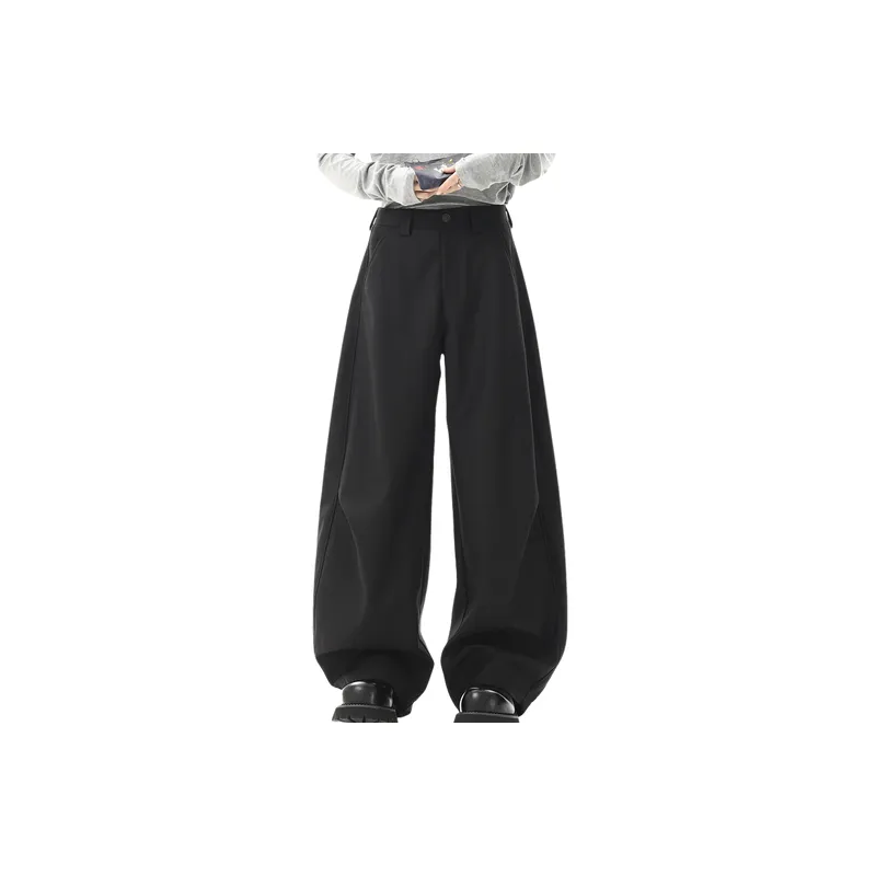 Retro Loose Cotton Blended Fabric Casual Pants-0