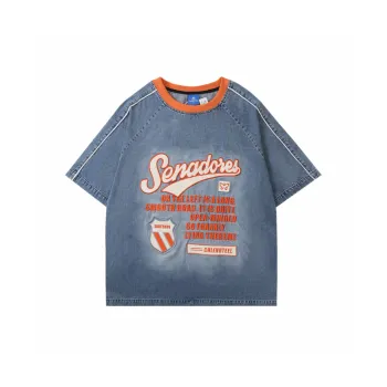 Casual Embroidered Short Sleeved T Shirt