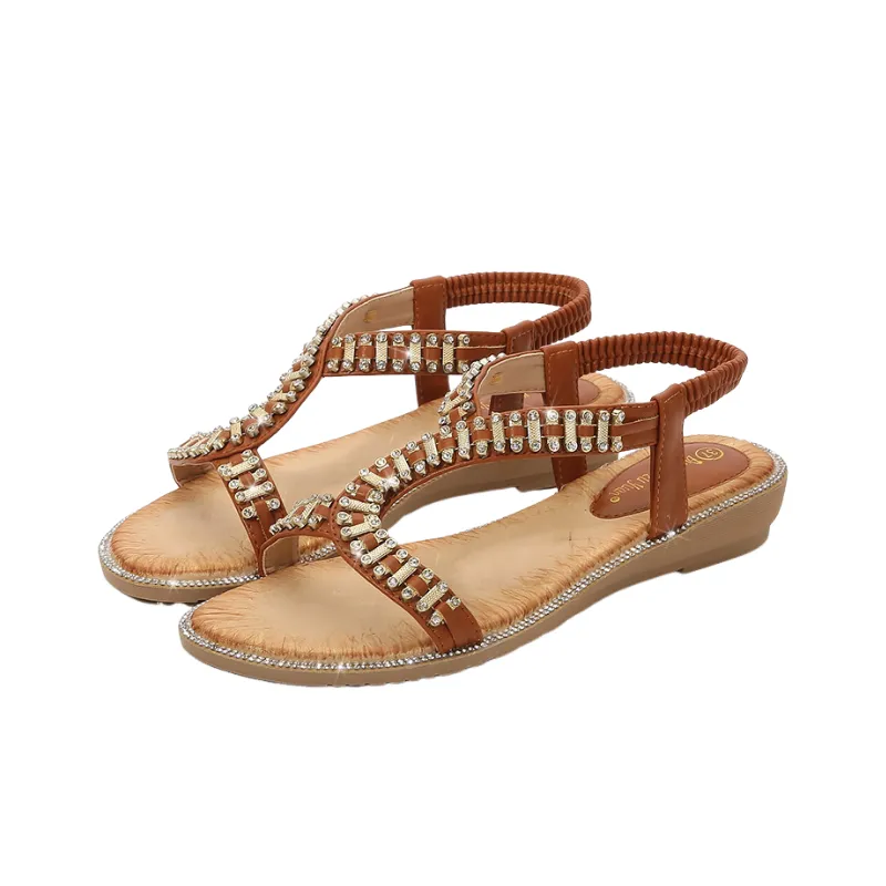 Casual Rhinestone Beach Sandals-3