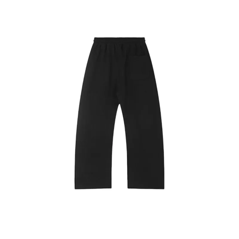 Ins Drawstring Loose Drape Neutral Casual Plus Velvet Pants-3