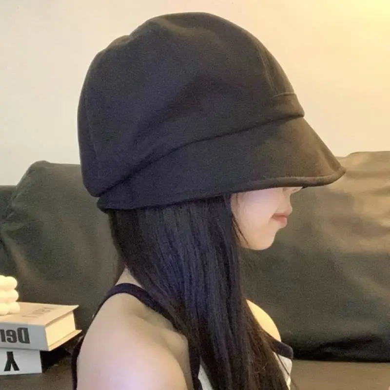 Street Simple Bucket Hat Women-2