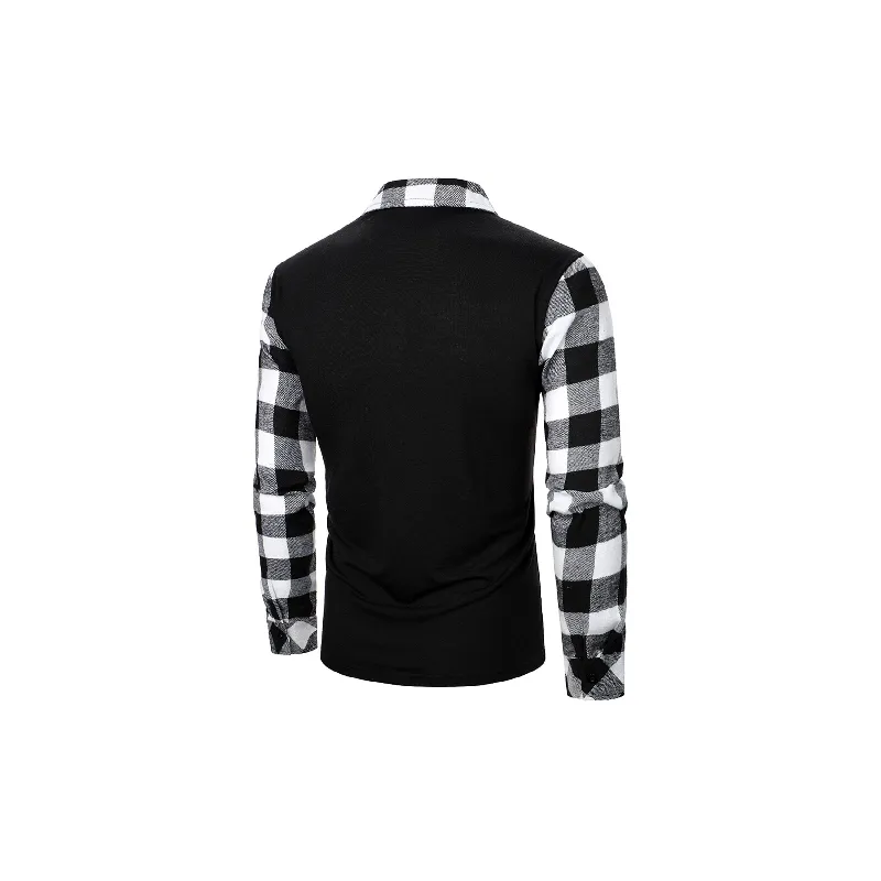 Fashionable Zipper Linen Blend Fabric Polo-2