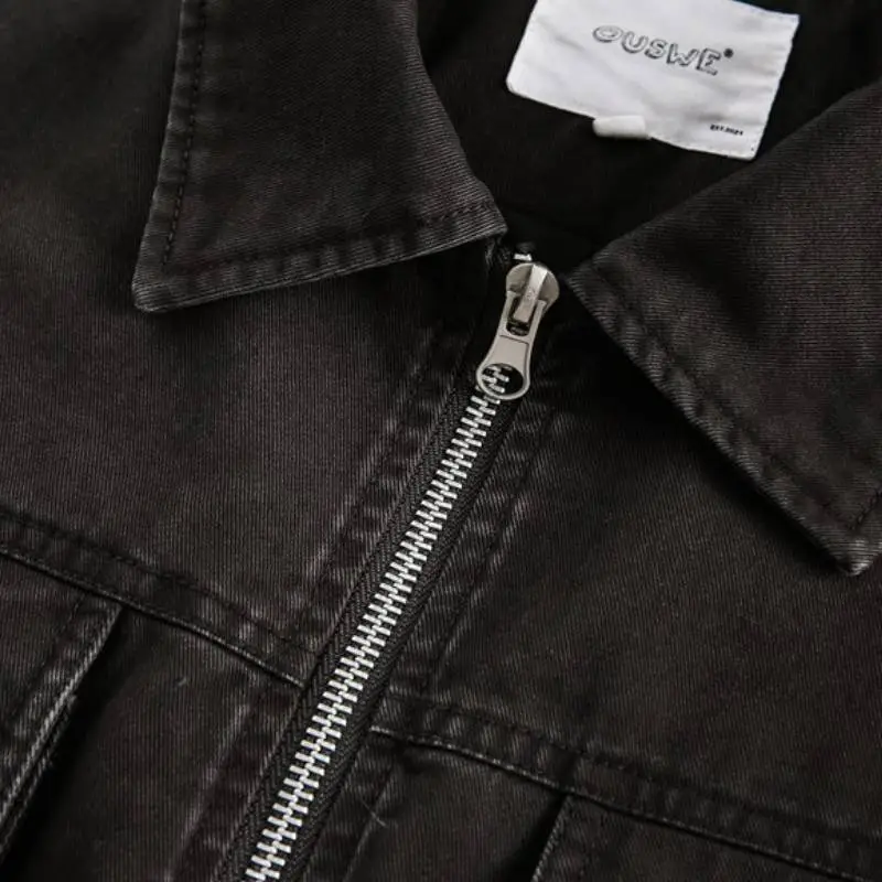 Casual Zipper Cotton Jacket-5