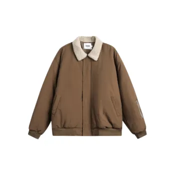 Retro Warming Blended Synthetic Fabrics Quilted Jacket
