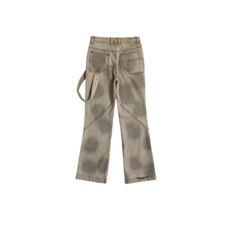 High Street Loose Nostalgic Washed Jeans-1