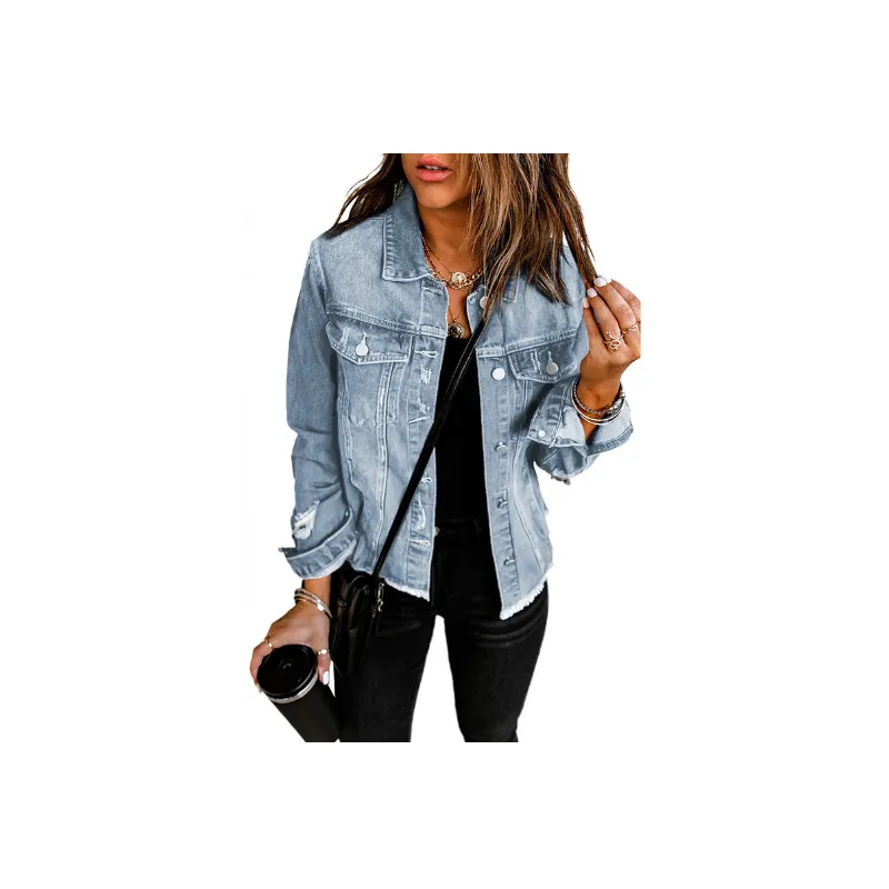 Fashionable Simple Denim Jacket-4
