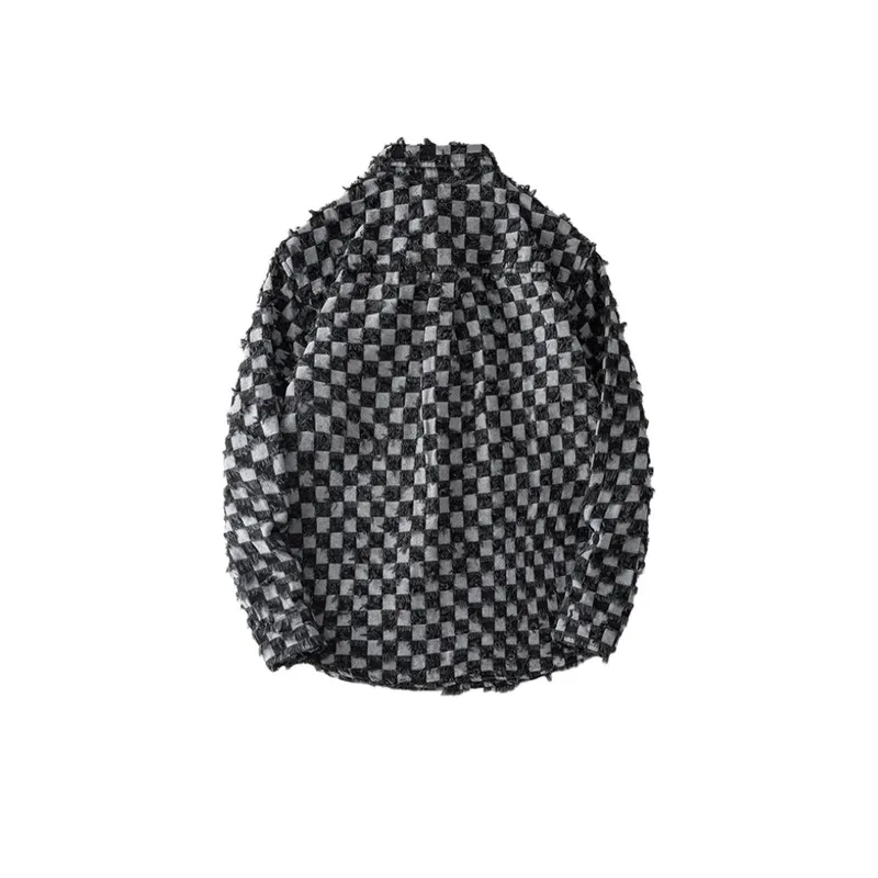 Loose Checkerboard Shirt Shirt-1