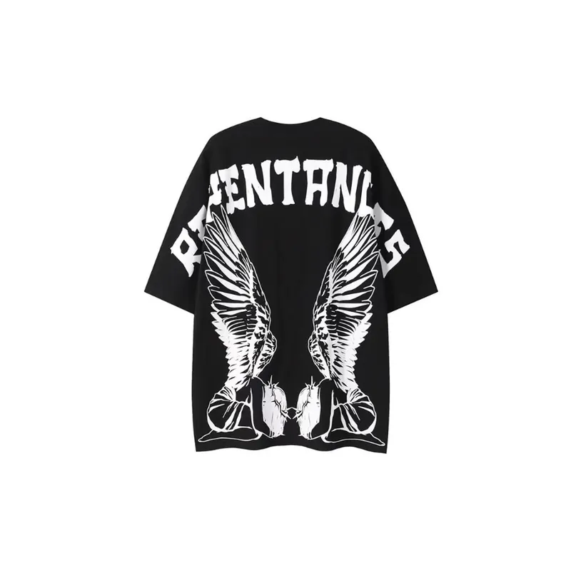 Retro Off Shoulder Vintage T Shirt-1