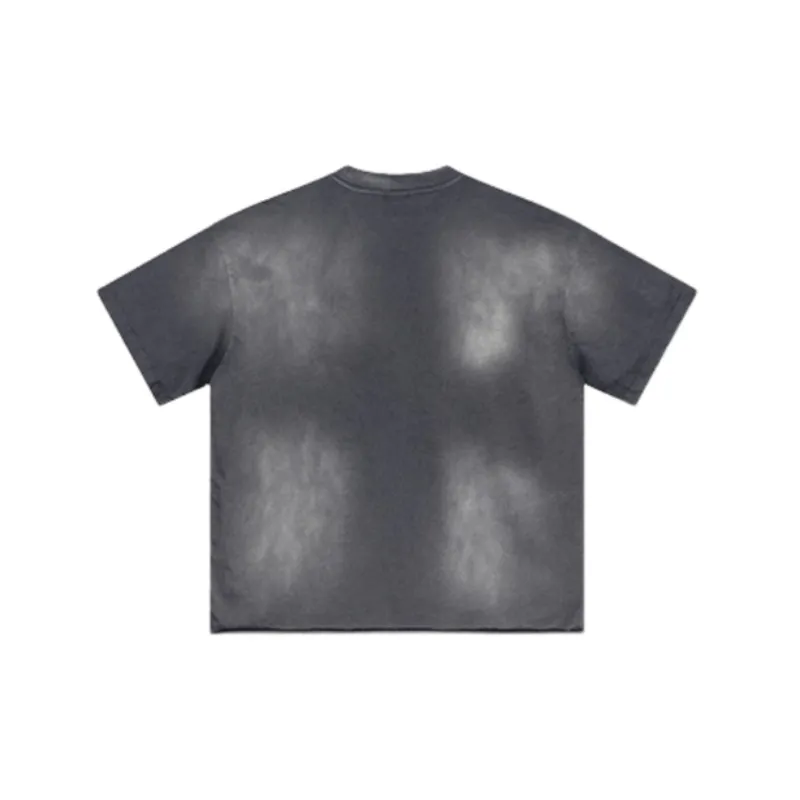 Loose Fashion Washed Brand T Shirt-1