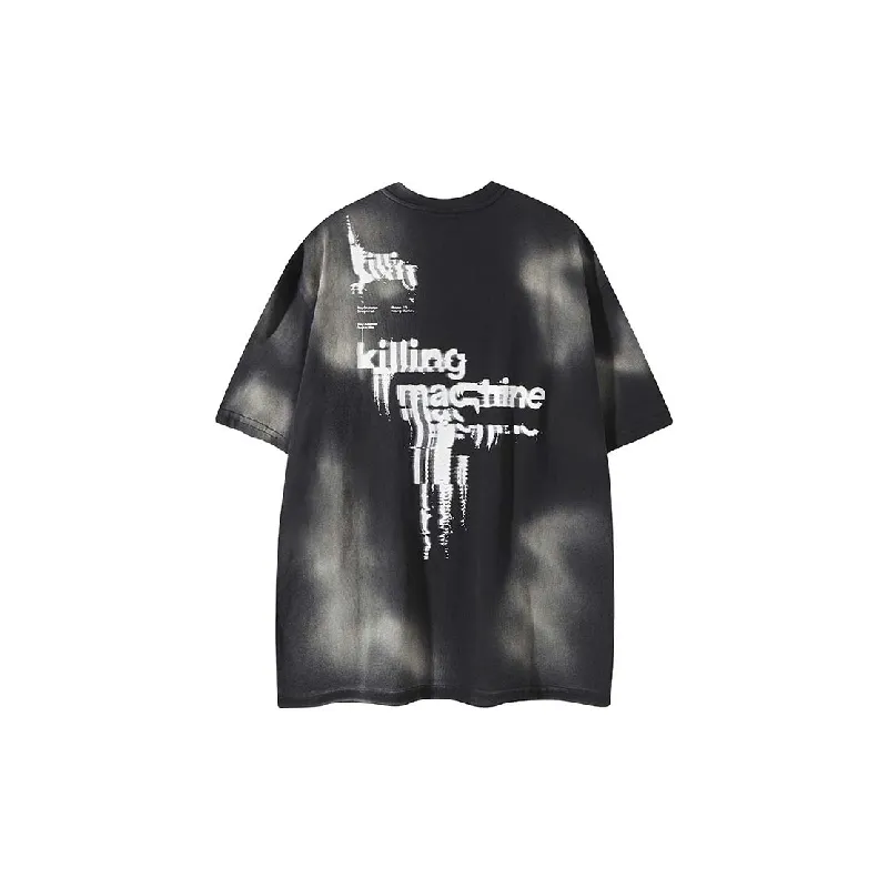 Fashionable Loose Cotton Blended Fabric T Shirt-5