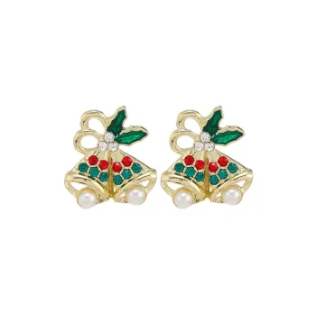 Simple Christmas Rhinestone Earring