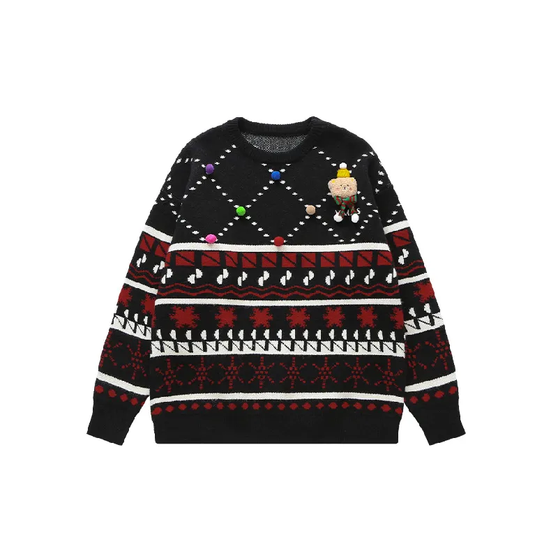 Casual Loose Acrylic Fibres Sweater-0
