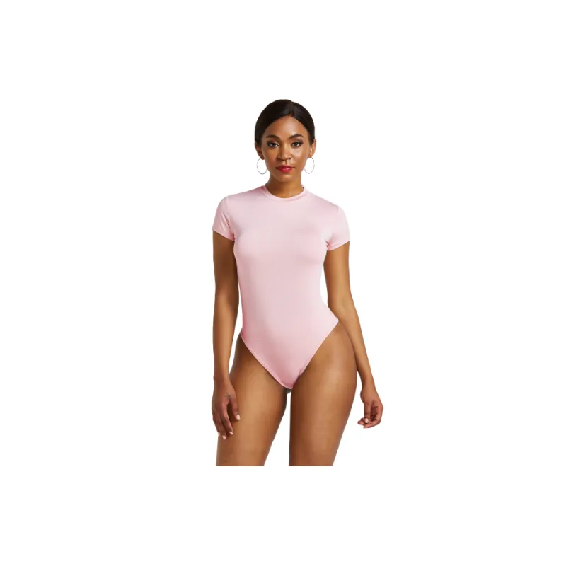 Sexy Plain Polyester Bodysuit Women-6