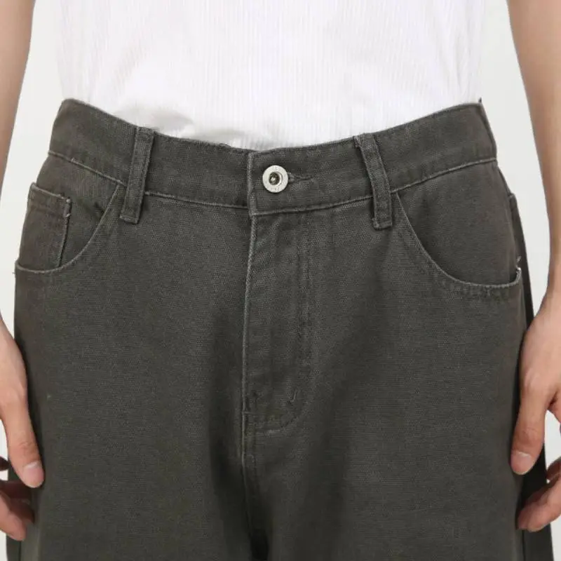 Retro Plain Jeans-7