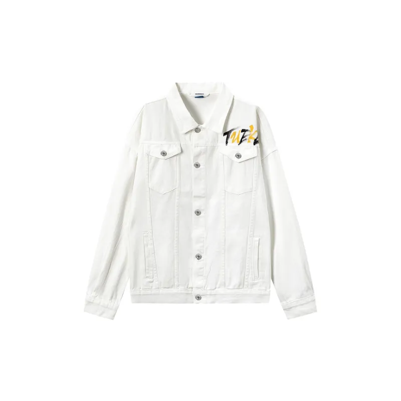 Hand Painted Fireworks Letter Top Loose Casual Lapel Jacket-0