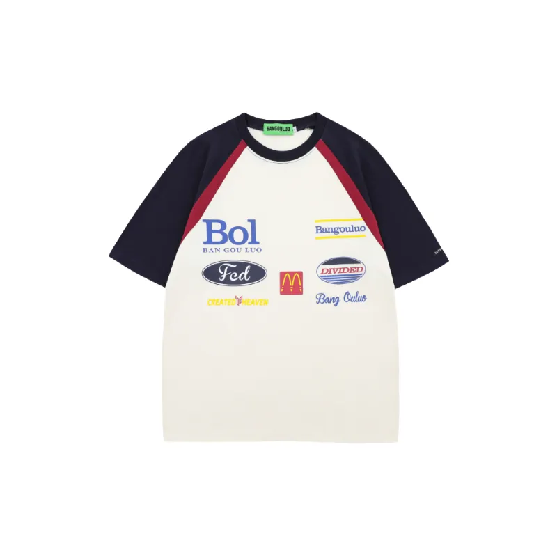 Street Loose Cotton Polyester Blend T Shirt Unisex-2
