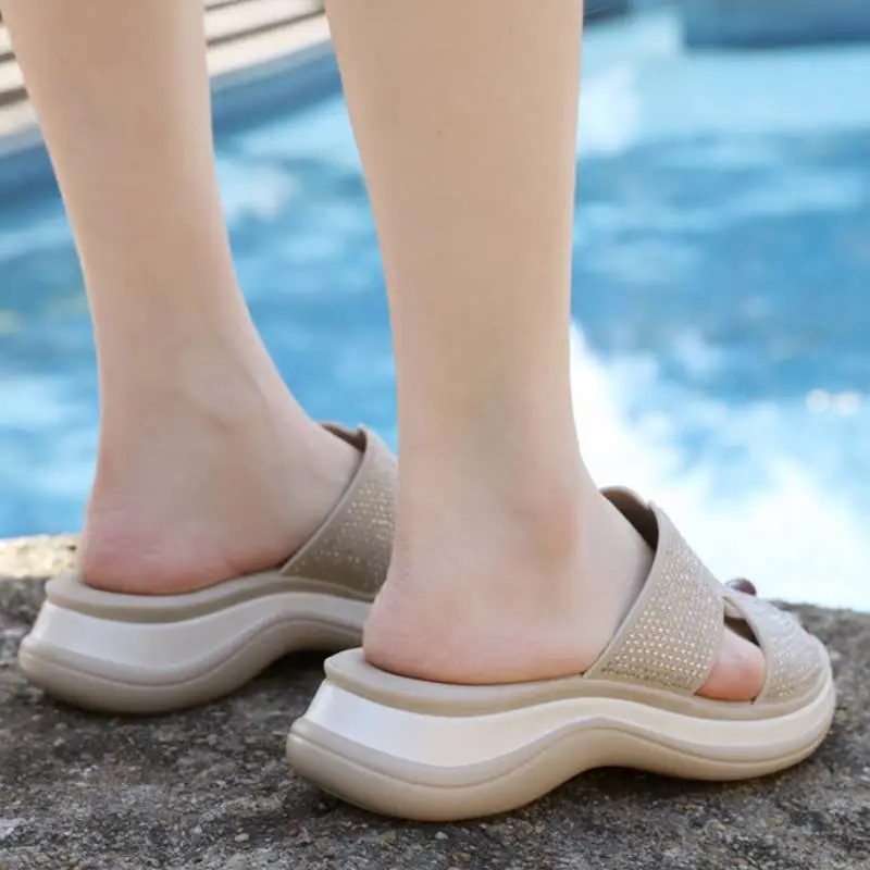Casual Rhinestone Flip Flops-10