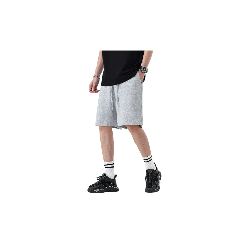 Casual Loose Cotton Blended Fabric Sports Shorts Unisex-0