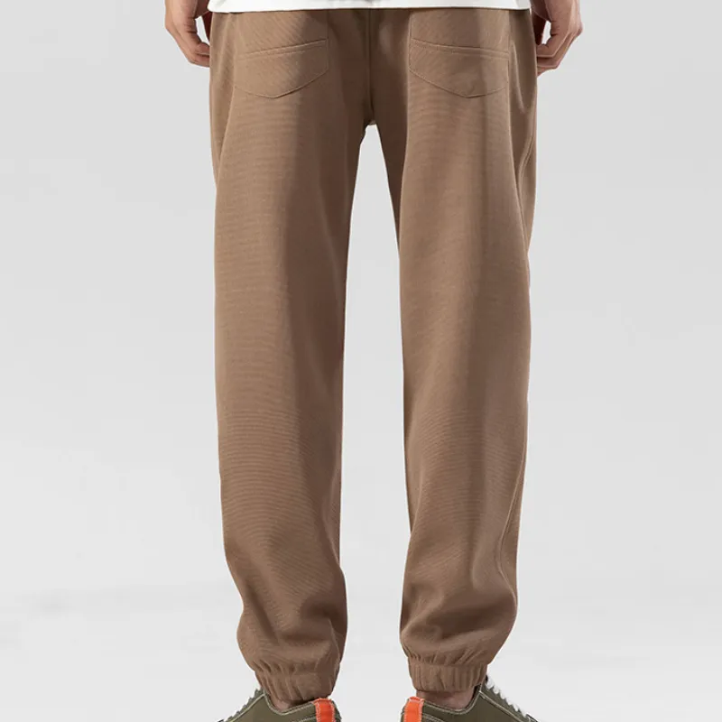 Simple Sporty Blended Synthetic Fabrics Casual Pants-4