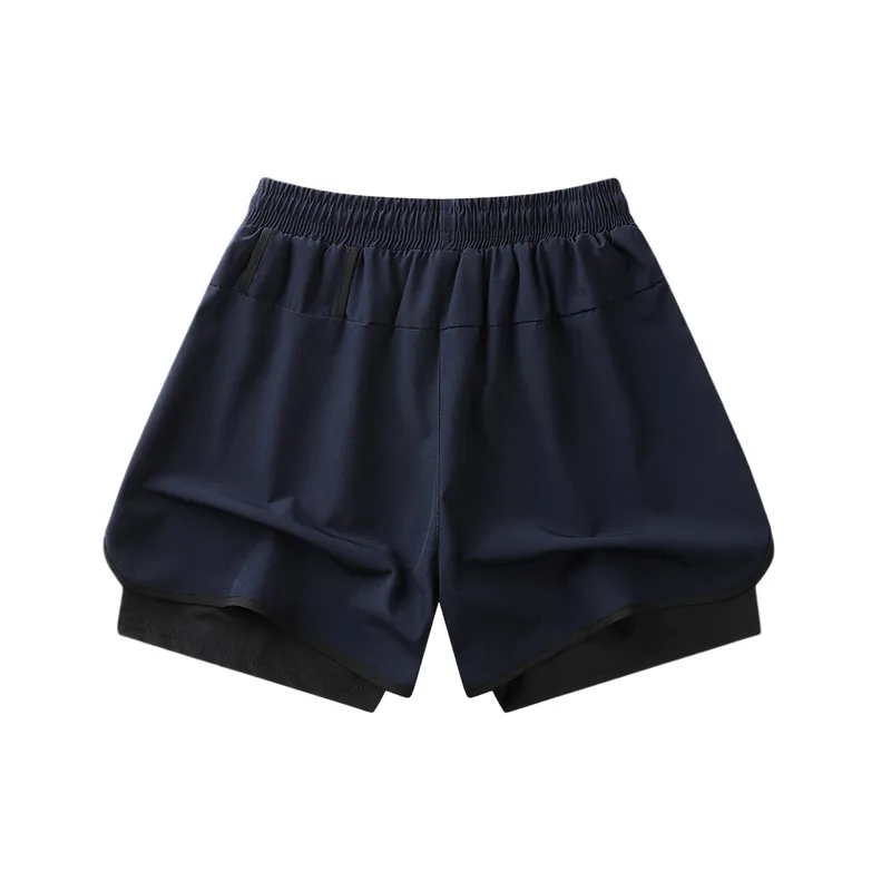 Sporty Plain Acrylic Fibres Sports Shorts-9