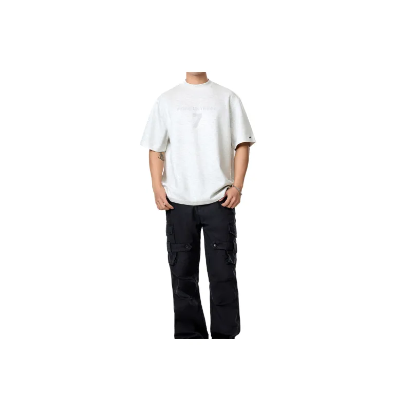 Casual Loose Blended Synthetic Fabrics T Shirt-2