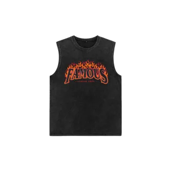 Retro Letter Printing Sleeveless Vest