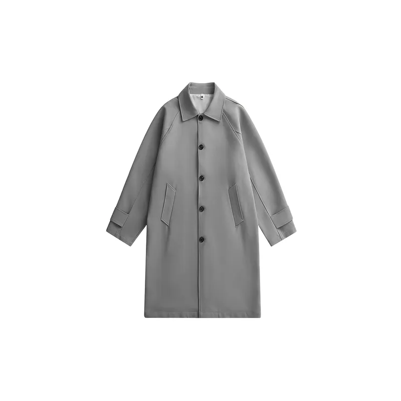 Fashionable Loose Blended Synthetic Fabrics Trench Coat-8