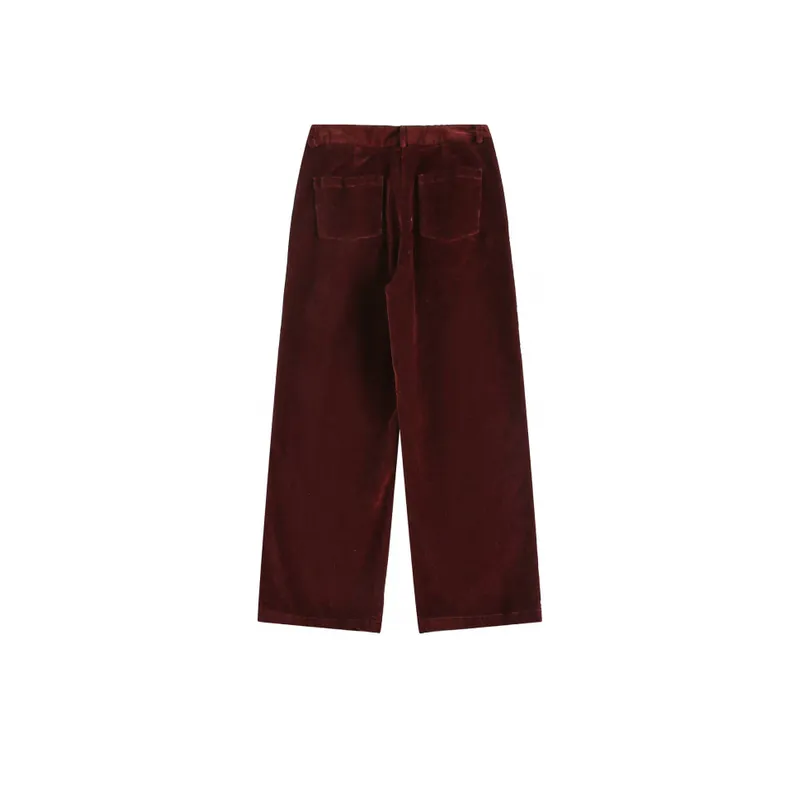 Retro Diamond Stitching Corduroy Pants-5