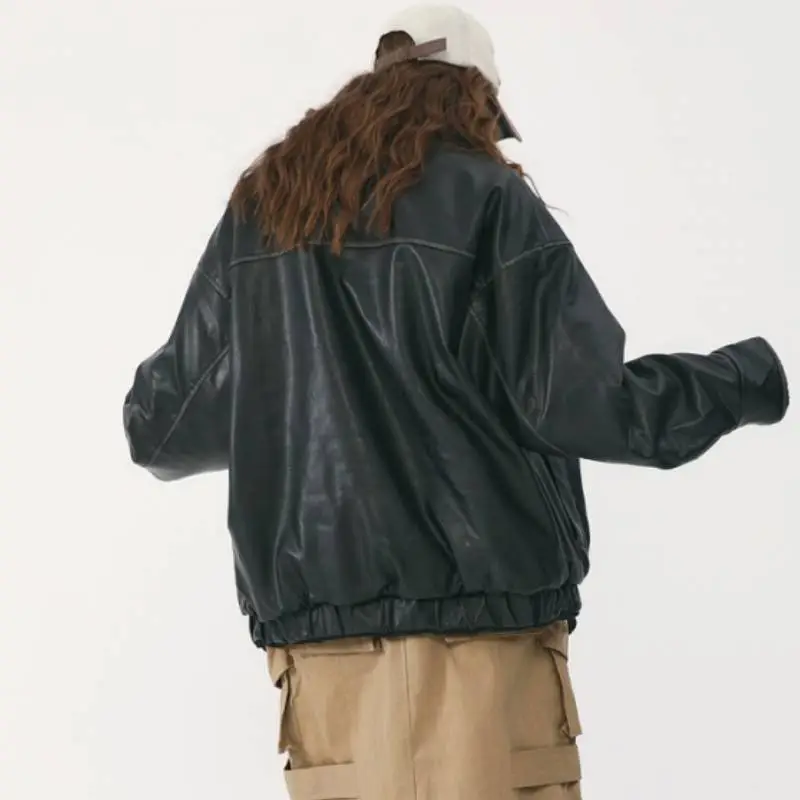Funky Loose PU Jacket-3