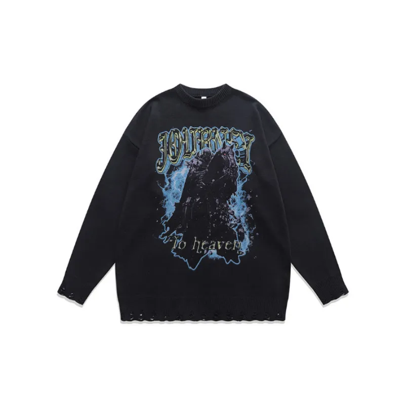 Street Printed Lazy Style Sweater-0