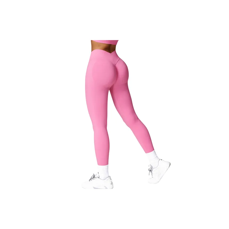 Plain Sporty Nylon Leggings Women-9