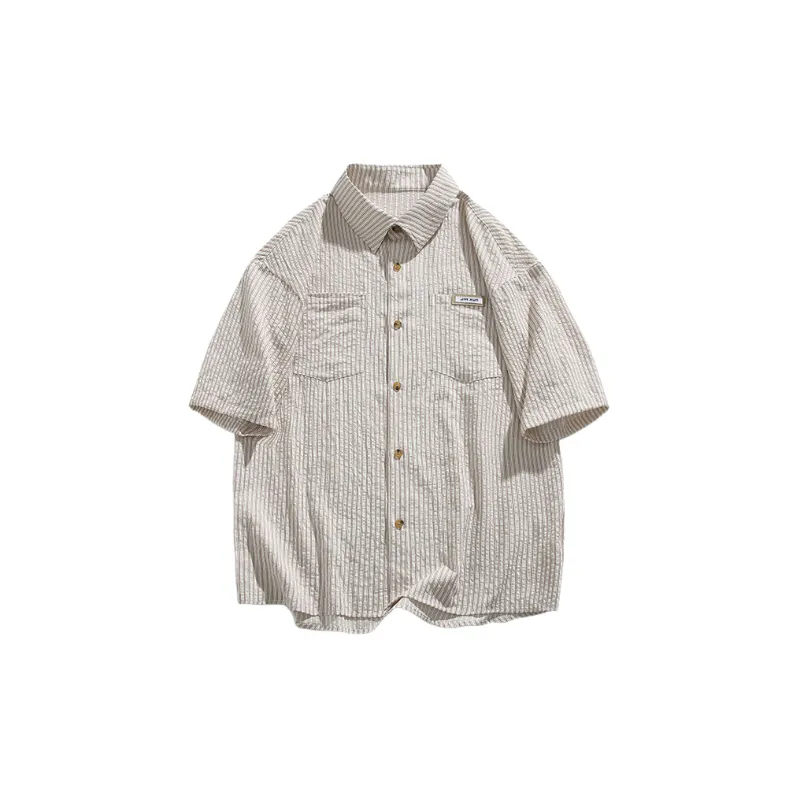 Fashion Casual Cotton Blended Fabric Shirt-7