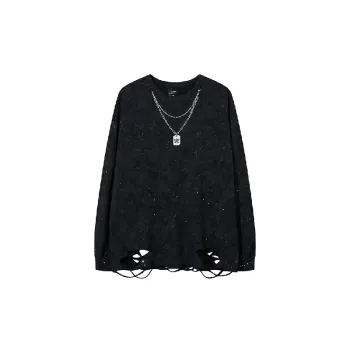 Simple Ripped Cotton T Shirt