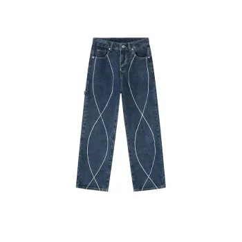 Straight Loose Line High Sense Niche Jeans