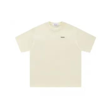 Street Letter Linen/Cotton Blended Fabric T Shirt
