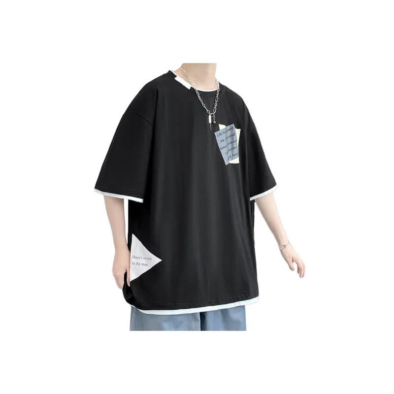 Fake Two Piece Versatile T Shirt-1