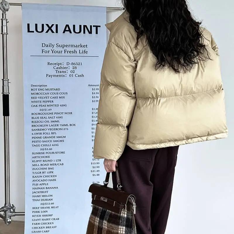 Simple Funky White Duck Down Jacket-2