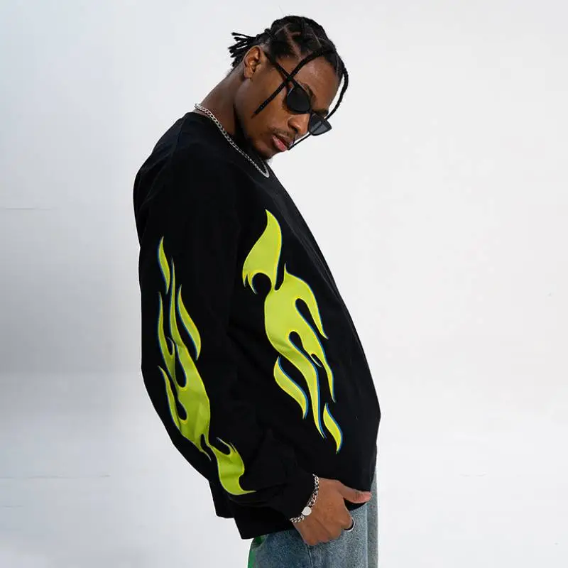 Retro Loose Long Sleeve T Shirt-3